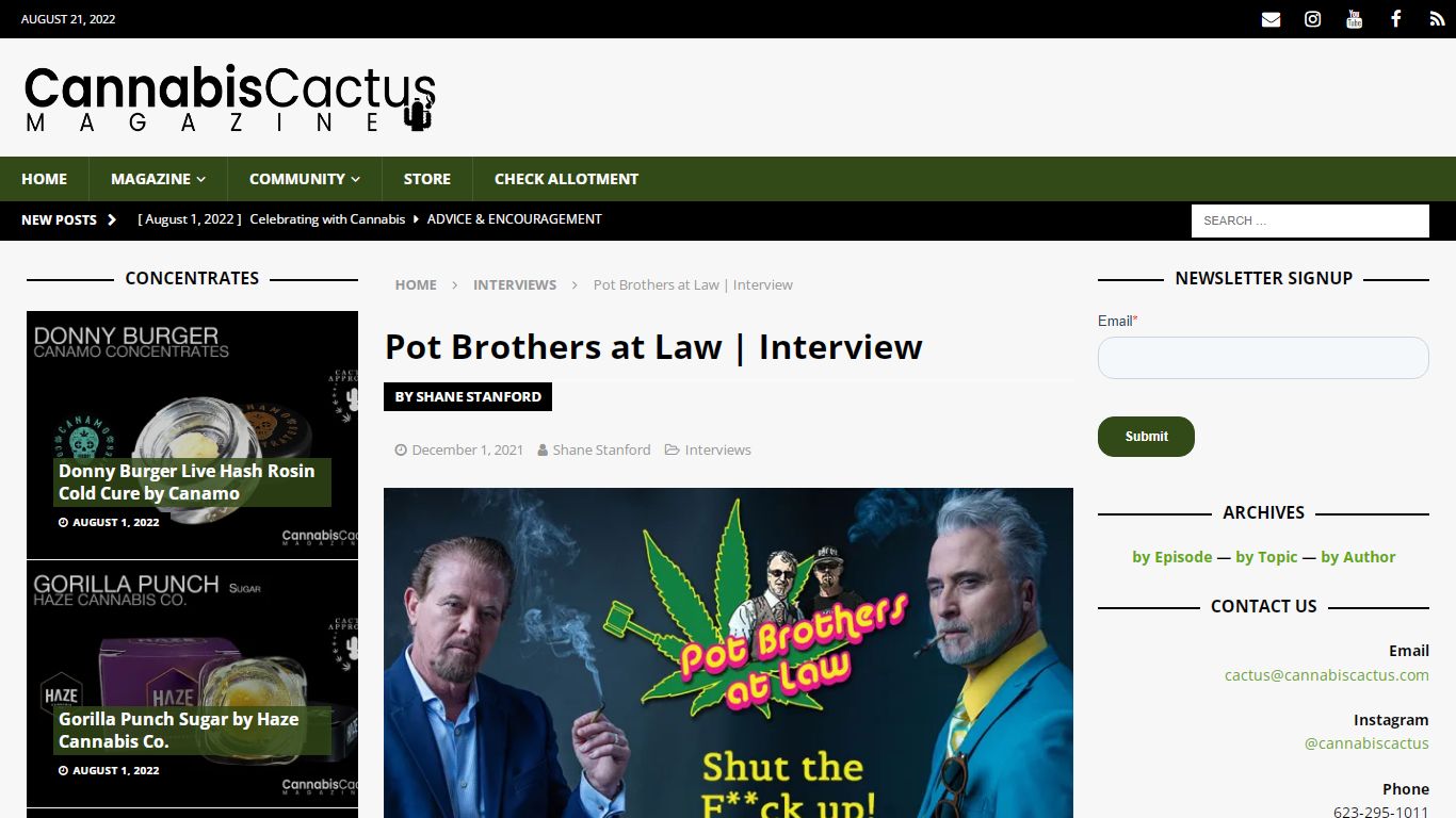 Pot Brothers at Law | Interview - The Cannabis Cactus